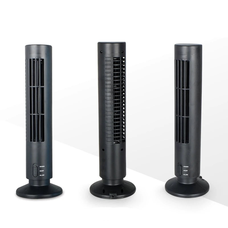 BAAJ-USB Rechargeable Tower Fan, Cooling Portable Fan Standing Bellyless Fan Air Conditioner Bedroom Kitchen Office