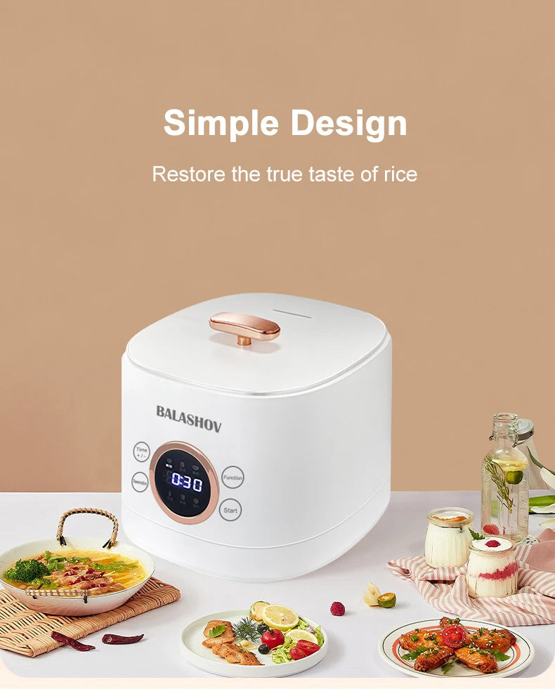 220V EU Plug Mini Electric Smart Rice Cooker Multifunction Rice Cookers Non-stick MultiCooker Fashion Cooking Machine Foy Home