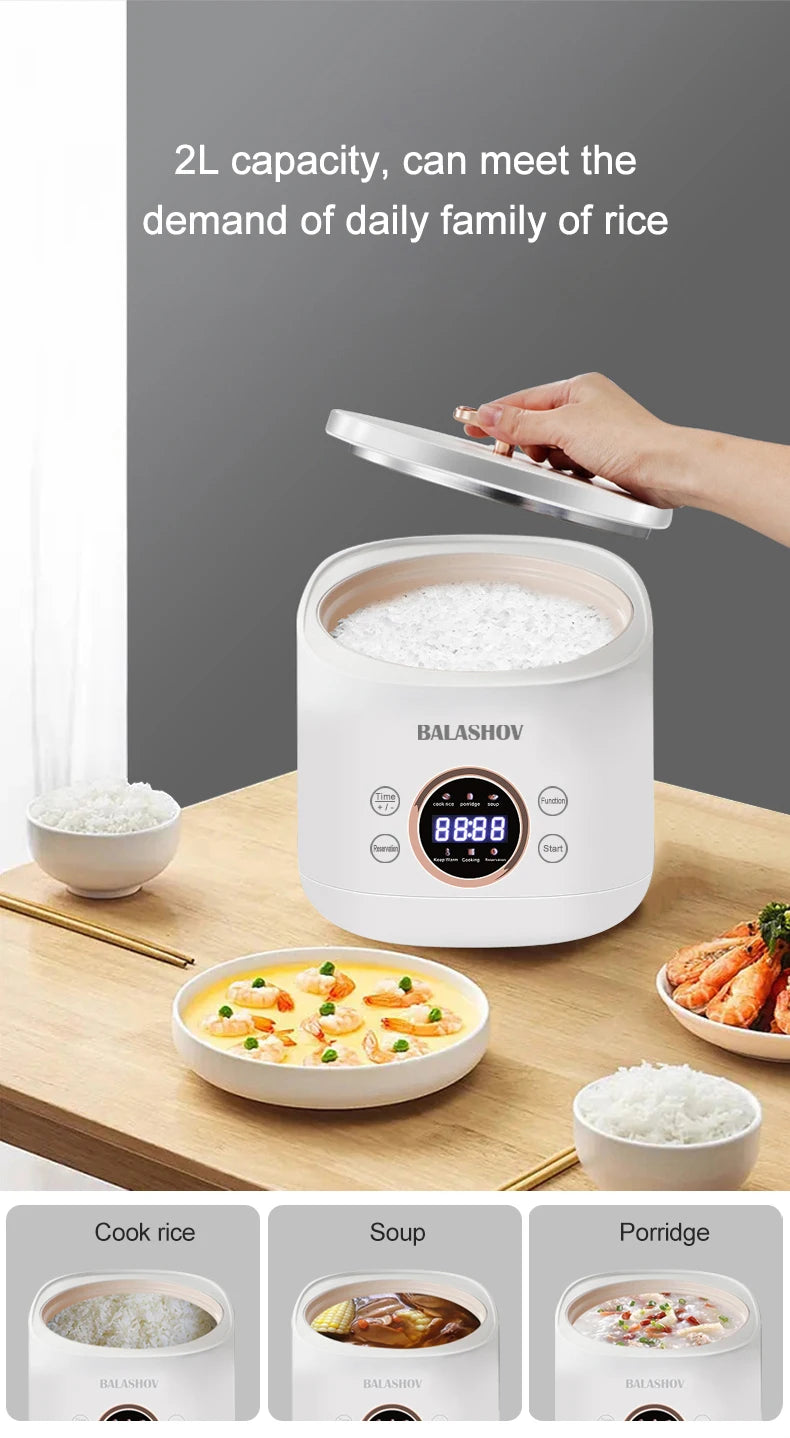 220V EU Plug Mini Electric Smart Rice Cooker Multifunction Rice Cookers Non-stick MultiCooker Fashion Cooking Machine Foy Home