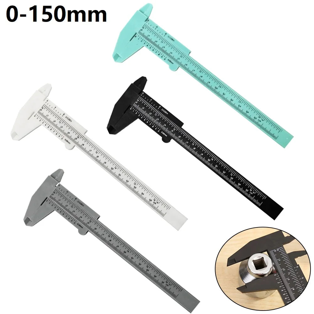 0-150mm Double Rule Scale Plastic Vernier Caliper Mini Measuring Ruler Tool Meten Studenten  Heerser Schuifmaat Vernier Caliper