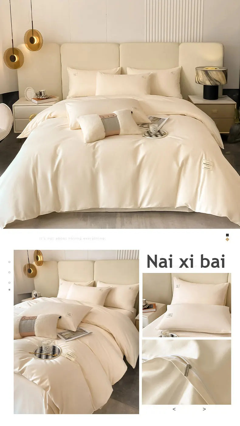 100% Quality Cotton Duvet Cover Solid Color Duvet Cover Extra King Set Soft Comfortable Bedding PillowCases Purchased Separately