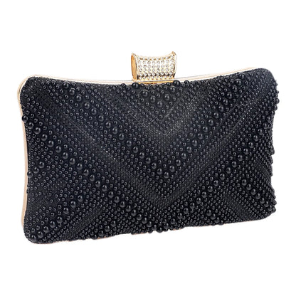 Wedding Bridal Clutch Handbag Female Stylish Evening Bags Elegant Chain Shoulder Bags Luxury Designer Pearl Purse 2024 New