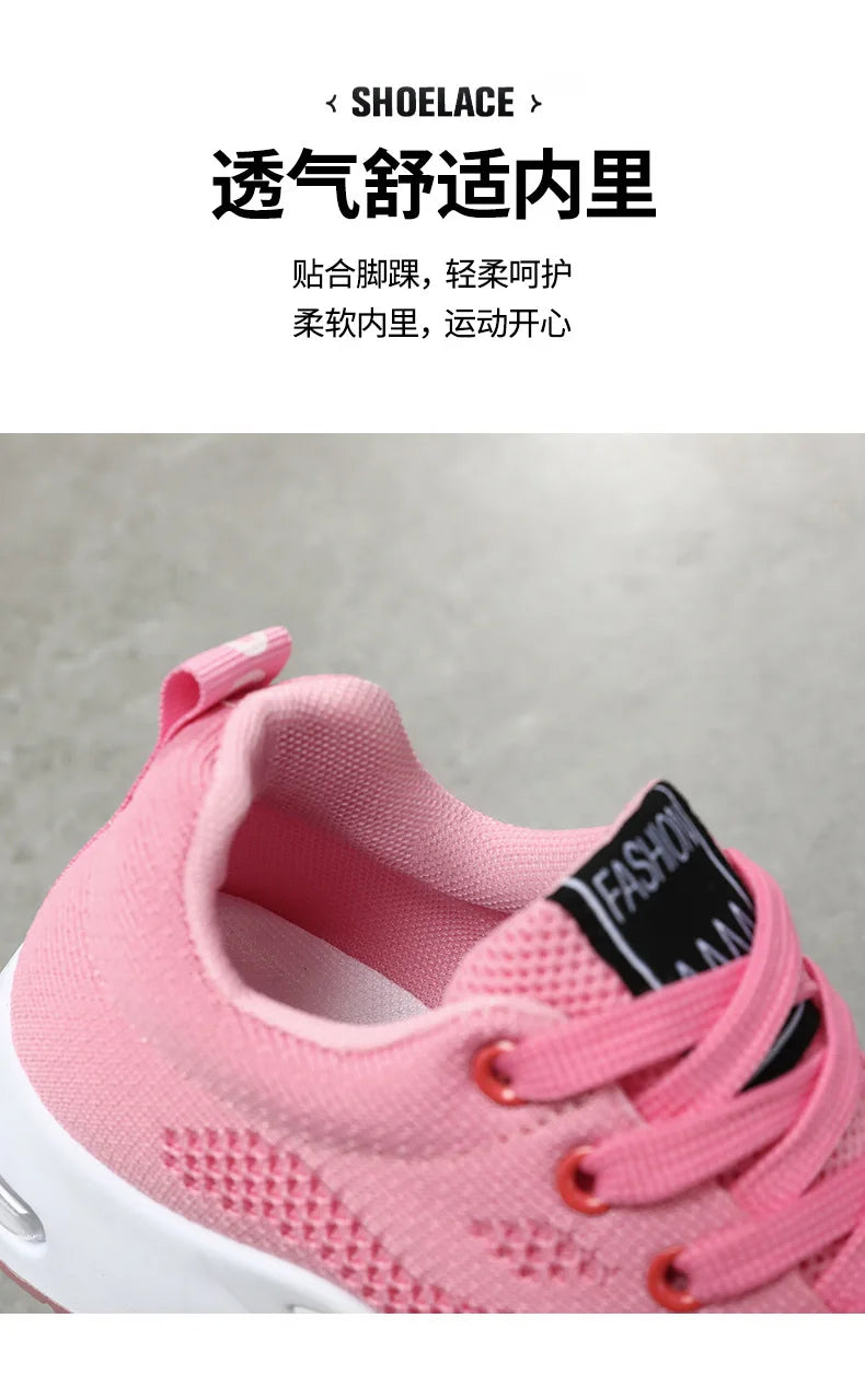 2025 New Style Women's Shoes Korean Style Casual Air Cushion Breathable Soft Bottom Sports Shoes for Women