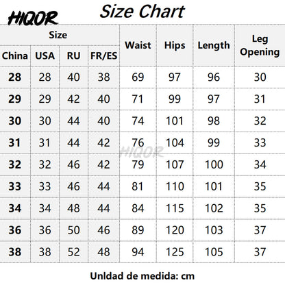 HIQOR Men Elastic Waist Cargo Pants New In Man Cotton Casual Pants Male Workwear Hombre Straight Trousers Male Big Size 28-38