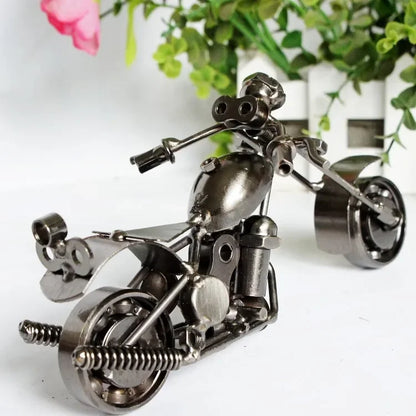 Retro Iron Art Motorcycle Model Ornaments Art Nostalgia Collection Harley Motorcycle Figurines Sculpture for Home Decor