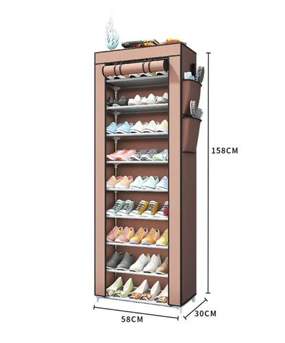 Multi Functional Home Shoe Rack Multi Layer Nail Free Installation Storage Cabinet Waterproof Windproof and Thickened Shoe Rack