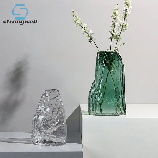 Strongwell Decoration Transparent Hydroponic Glass Landscape Vase Flower Arrangement Ins Home Creative Decoration Ornaments