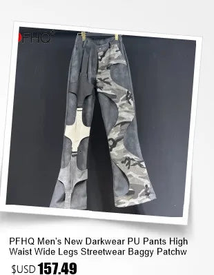 PFHQ Heavy Industry Men's Wide Leg Jeans New High Street Multi-dimensional Pocket Loose Straight Male Denim Pants Summer 21Z4633