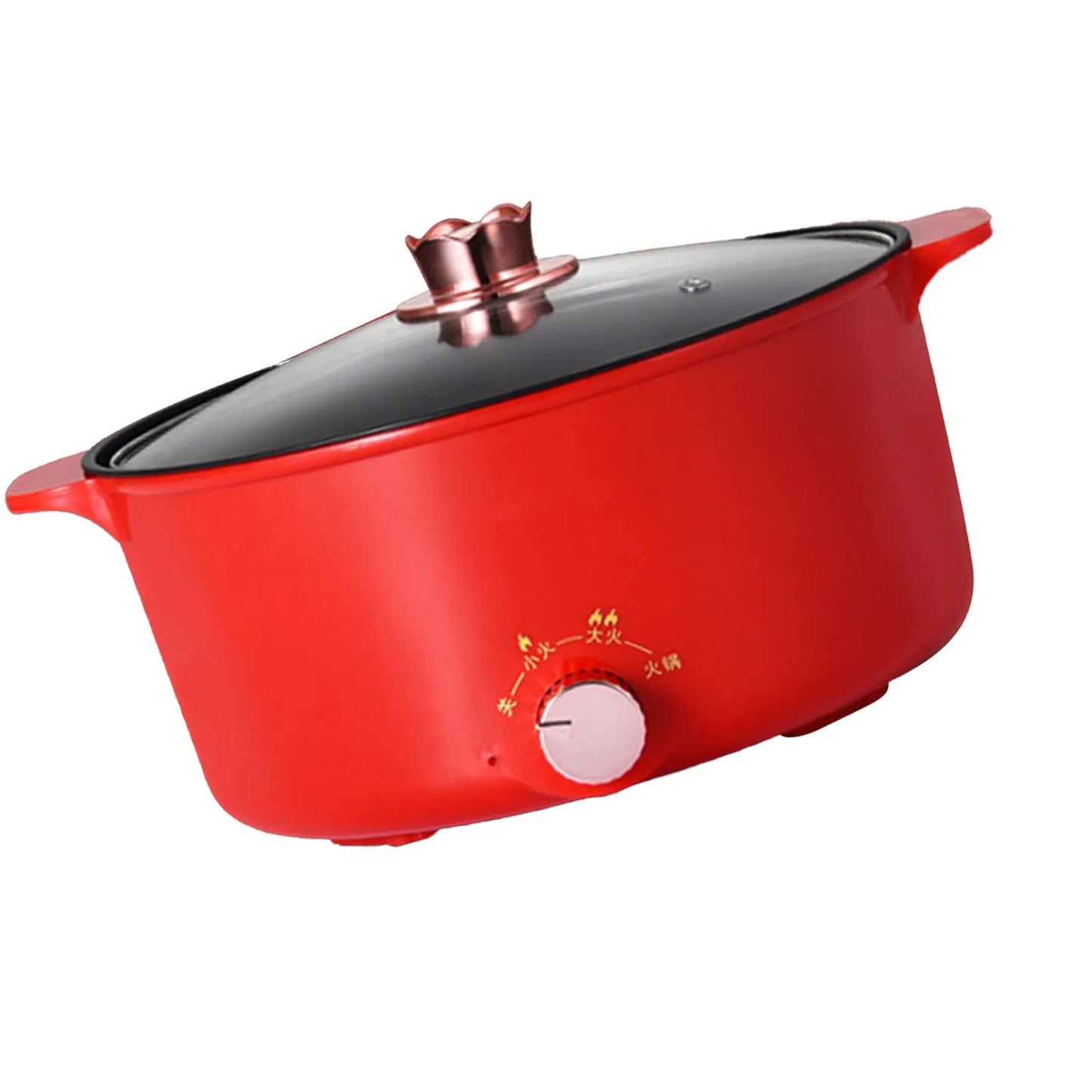 Electric Pot 2.3L 400‑800W 3 Gear Knob Control Non Stick Electric Hot Pot Electric Cooker