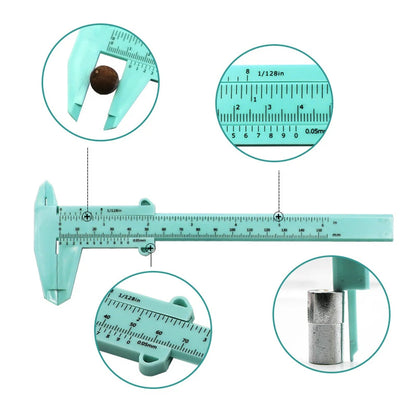 0-150mm Double Rule Scale Plastic Vernier Caliper Mini Measuring Ruler Tool Meten Studenten  Heerser Schuifmaat Vernier Caliper