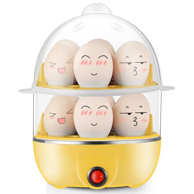 Egg steamer double-layer egg cooker stainless steel breakfast machine multi-function boiled egg artifact mini small steaming kit