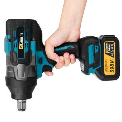 Gisam 3100NM Brushless Electric Wrench 3/4" Socket Cordless Wrench Screwdriver Car Repair Power Tool for Makita 18V Battery