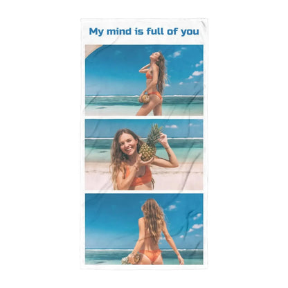 Custom Beach Towel with Photos Personalized Picture Bath Pool Towel Customized Gifts for Boys Girls Teens Birthday Father's Day