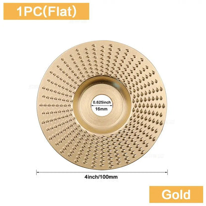 1/3Pcs Wood Grinding Wheel Arc/Flat/Bevel Rotary Angle Grinder Disc Carbon Steel Wood Polishing Wheel Abrasive Tool Parts