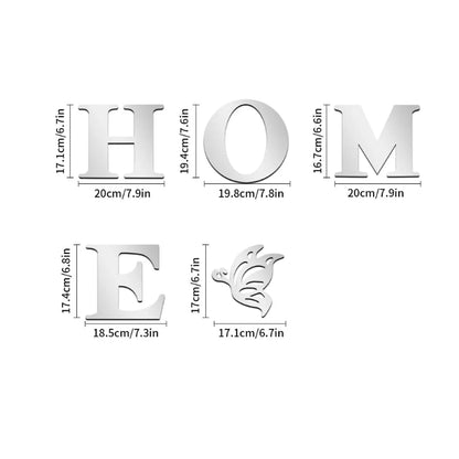 HOME Home Logo 3D Mirror Wall Sticker, Entrance Decoration, Home Decoration