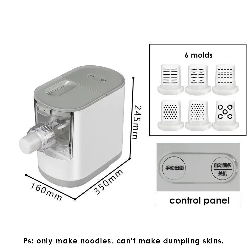 220V/ 110V Electric Automatic Noodle Maker Machine Multifunction Pasta Maker Dough Roller Dumpling Skin Machine Various Shapes