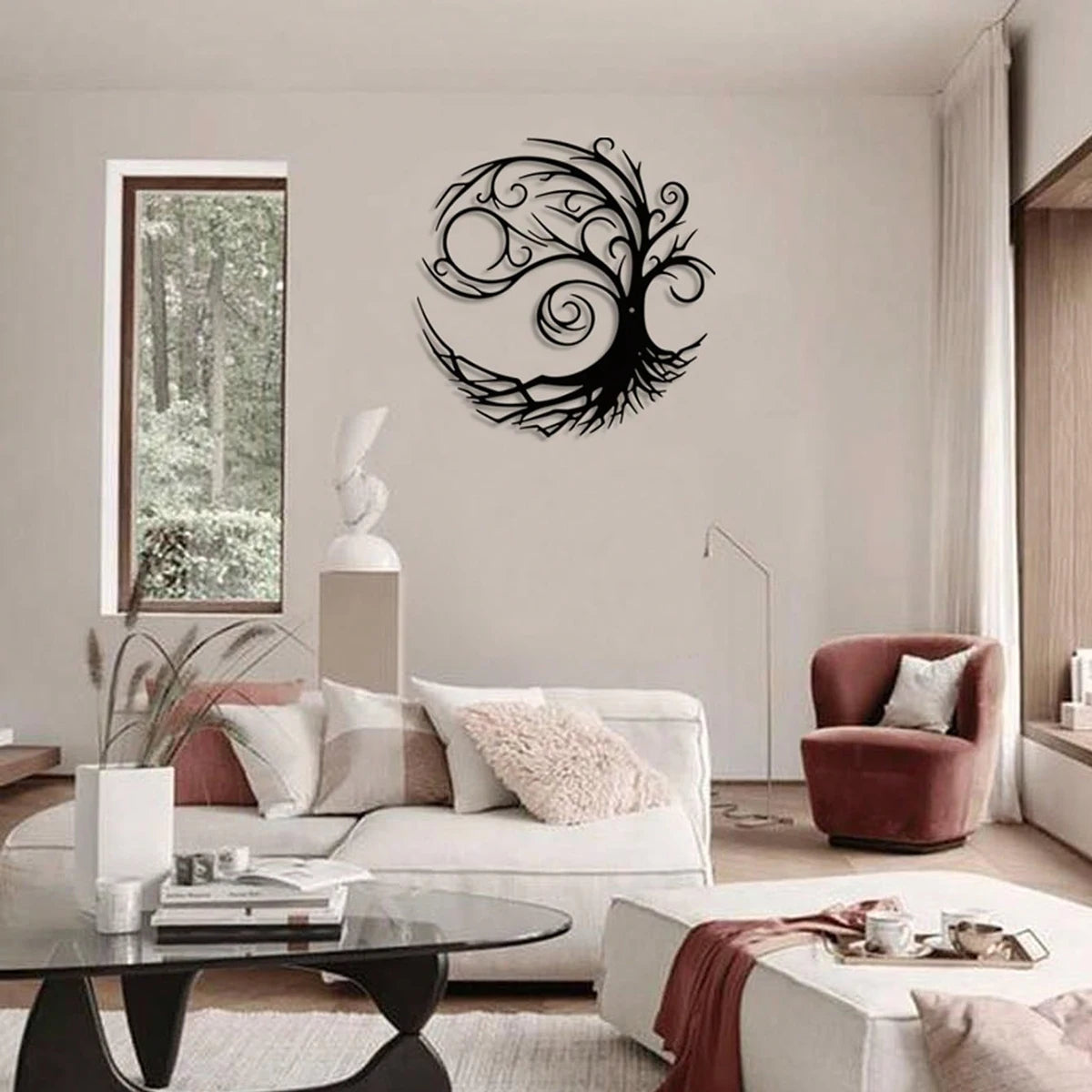 1PC Tree of Life Wall Decor Metal Wall Art Decor Sign Wall Plaques Ornaments for Home Wedding Bedroom Living Room Decoration