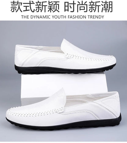 2023 Genuine Leather Mens Loafers Moccasins Shoes Designer Men Casual Handmade Formal Slip on Male Boat Shoes Zapatillas Hombre