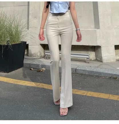 WOMENGAGA Fashion Sexy Pants Korea Slim High Waist Sexy Slightly Slim Casual Pants For Women Elegant And Mature Women D45B