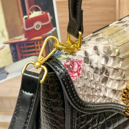 Luxury Designer Brand New High Quality Crocodile Print Handbag Cowhide Fashion Crossbody Bag for Women Hot Sale Free Shipping