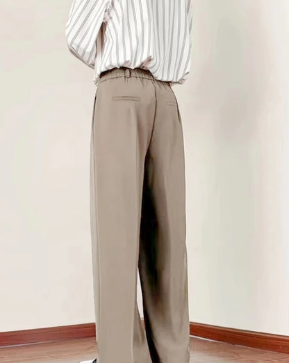 Light mature style autumn and winter new men's wide cut drape straight leg pants