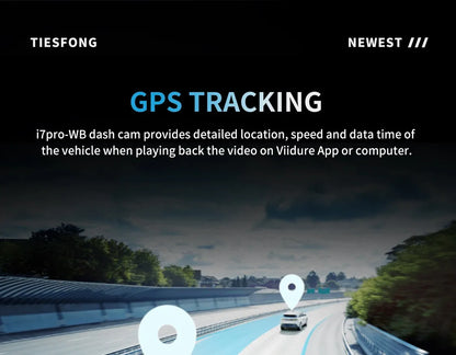 TiESFONG 4CH GPS caméra de tableau de bord i7pro frontal 4K/2K+3*1080P pour dashcam voiture DVR 360 24H moniteur de stationnement,WiFi camaras para automóviles,IR Vision nocturne,g-sensor,256Gmax