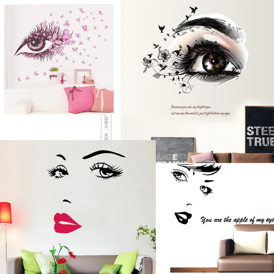 3D Vivid Stylish Simple European Style Eye DIY Wall Stickers For Rooms Wall Decorations Living Room Wall Decals Posters