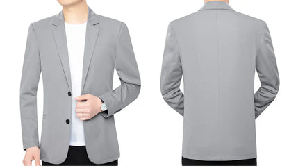 New Summer Man Mesh Thin Blazers Jackets Solid Business Casual Suits Coats Fashion Male Quick Drying Blazers Men's Clothing 4XL