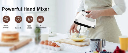 Electric Egg Beater Cream Egg White Blender for Kitchen Cooking Food Cake Bread Baking Dough Mixer Handheld Milk Frother Foamer