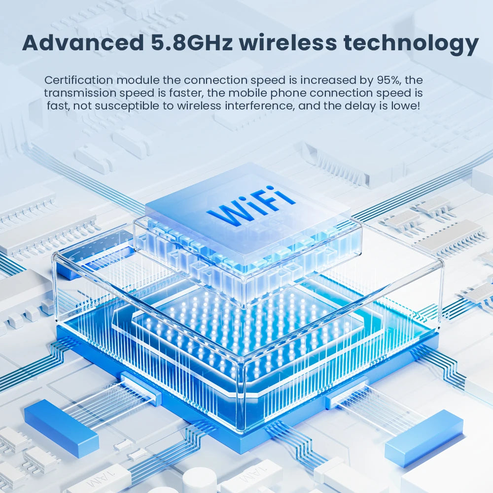 PLAYAIBOX sans fil 2 en 1 CarPlay Android Auto sans fil Supermini Box adaptateur Plug And Play Dongle Bluetooth WiFi connexion rapide