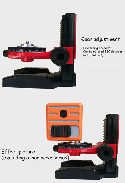 1/4" 5/8" Interface AdjustableScale StandL-shape Multi-functional Leveling Bracket BaseLaser LevelsMagnetic HangerRack