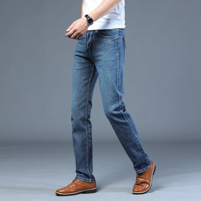 High Quality Mens Jeans Fashion Straight Denim Pants Men Classic Casual Jeans Male Plus Size Denim Trousers Ripped Jeans 28-40