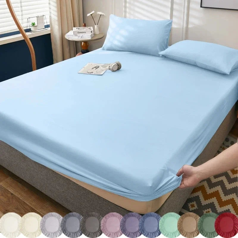 90/120/150/180cm Fitted Sheet with Elastic Bands Non Slip Adjustable Mattress Covers for Single Double King Queen Bed