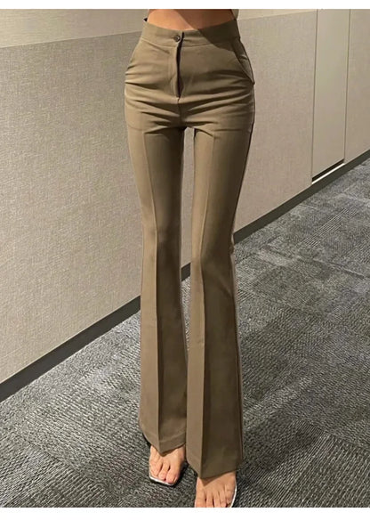 WOMENGAGA Fashion Sexy Pants Korea Slim High Waist Sexy Slightly Slim Casual Pants For Women Elegant And Mature Women D45B