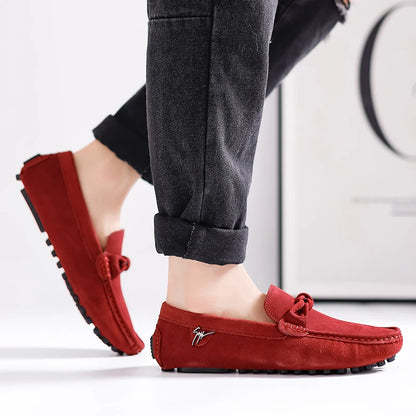 British Style Fashionable Red High-end Banquet Dress Shoes Men's Commuting Driving Work Loafer for Men's  Anti Slip Shoes