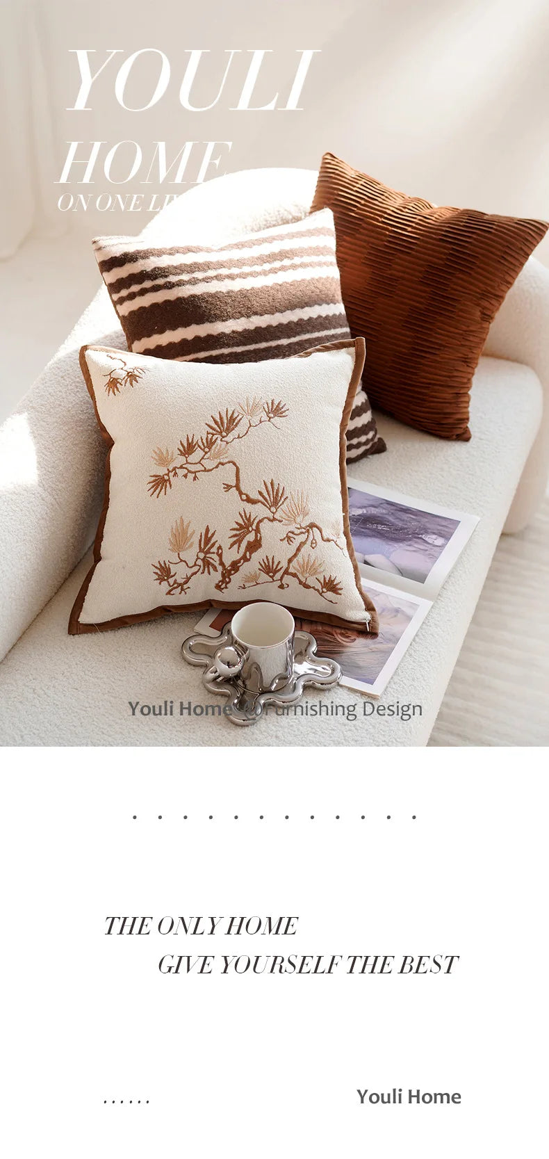 30X50/45x45CM Embroidered Bamboo Leaf Throw Pillow Cover Stamping Waist Cushion Cover Decor Home Decorative Pillowcase