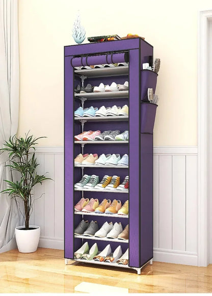 Multi Functional Home Shoe Rack Multi Layer Nail Free Installation Storage Cabinet Waterproof Windproof and Thickened Shoe Rack