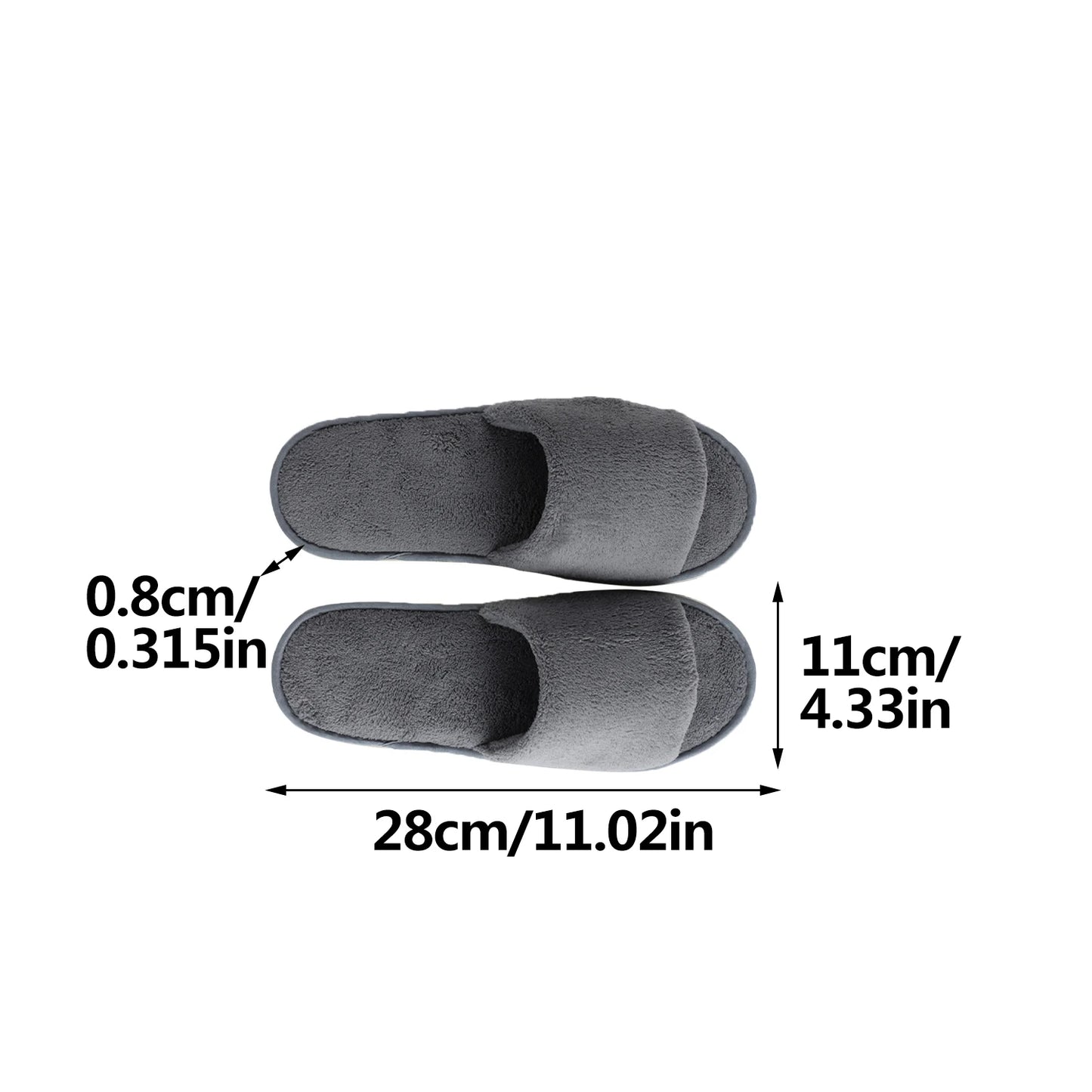 White Cotton Slippers Men Women Hotel Disposable Slides Home Travel Sandals Hospitality Footwear One Size On Sale