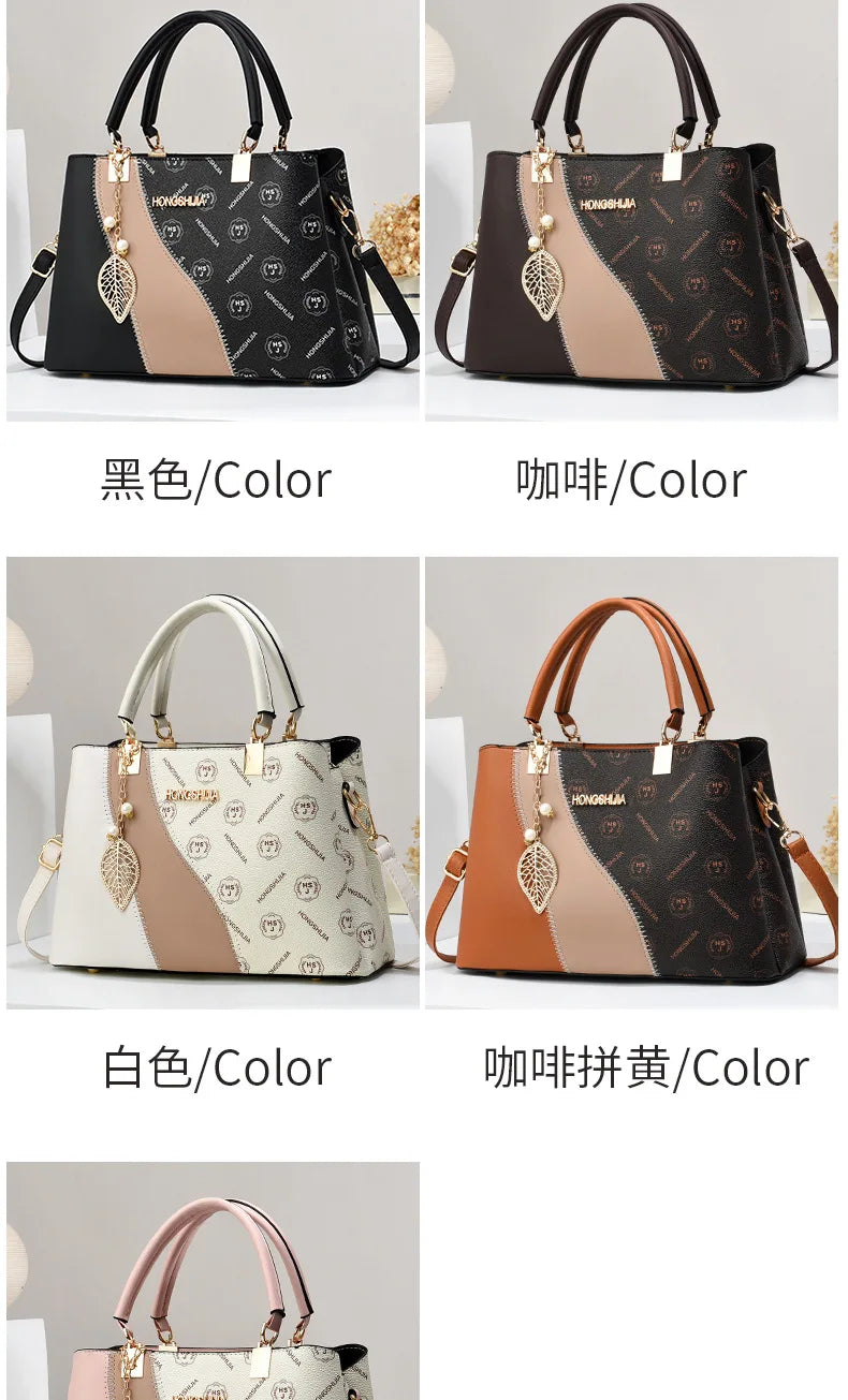 New Retro Printed Letter Laidies Handbag Portable Female Messenger Tote Sac High Quality Leather Women Crossbody Shoulder Bags