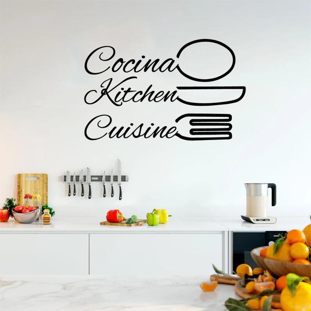 Funny Bon Appetite Wall Stickers Decals For Kitchen Living Room Dining Room Home Decoration Accessories Wall Decor