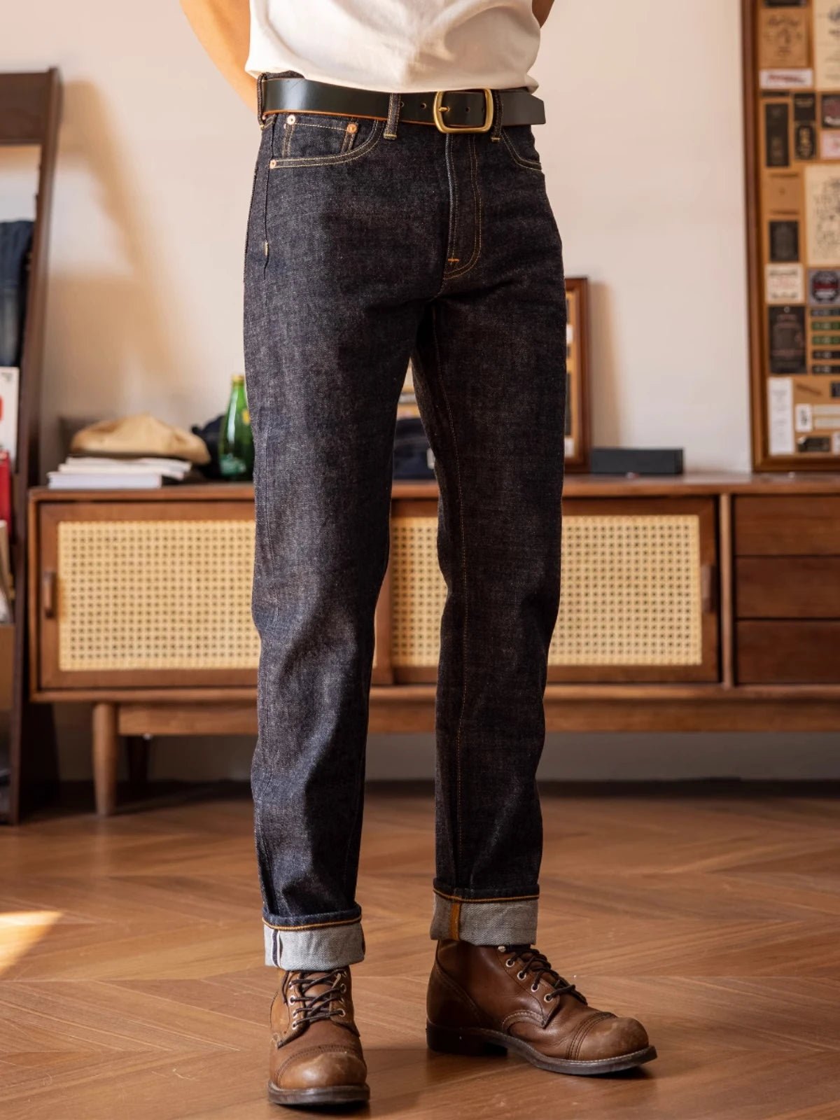 Red Tornado 501 CT (Customized Tapered) Jeans 14oz Selvedge Denim Pants Sanforized