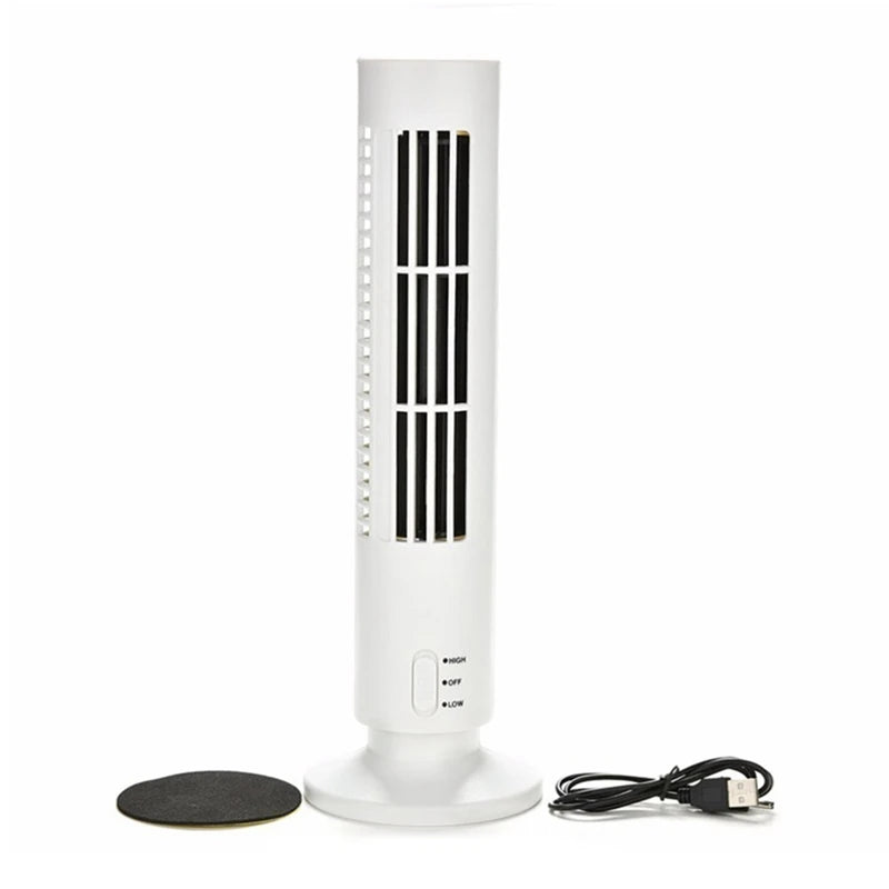 BAAJ-USB Rechargeable Tower Fan, Cooling Portable Fan Standing Bellyless Fan Air Conditioner Bedroom Kitchen Office