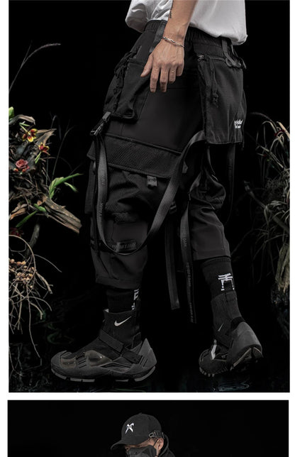 11 BYBB'S DARK Ribbons Multi Pockets Cargo Pants Men Hip Hop Streetwear Tactical Function Trouser Techwear  Harajuku Joggers Men