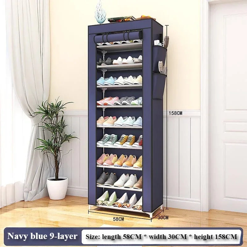 Multi Functional Home Shoe Rack Multi Layer Nail Free Installation Storage Cabinet Waterproof Windproof and Thickened Shoe Rack