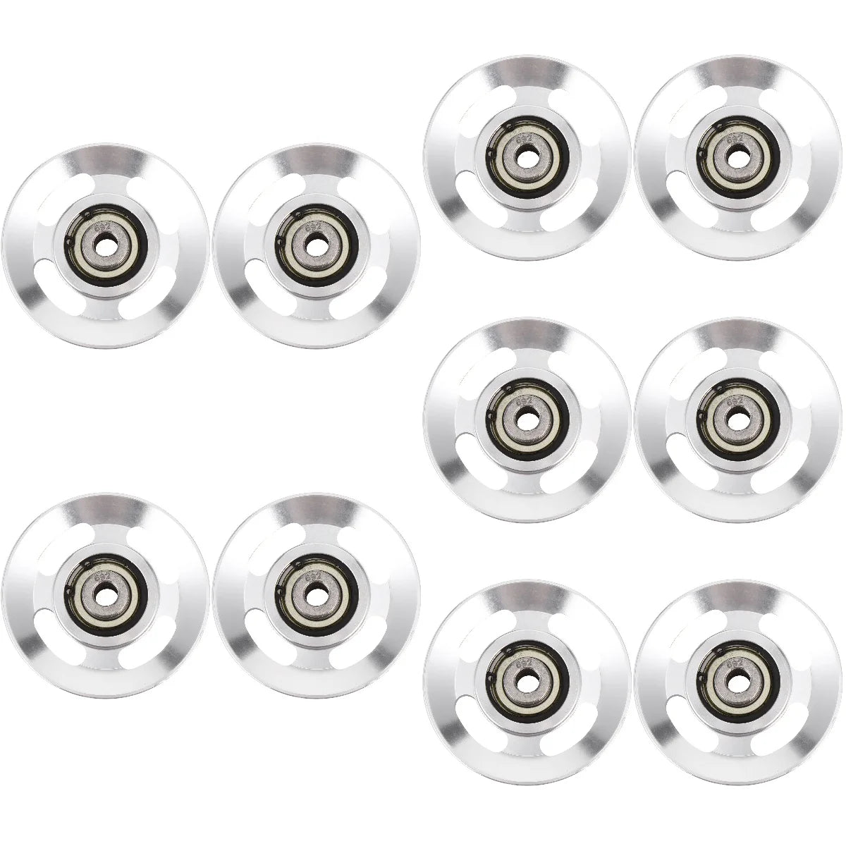 10 PCS Cable Machine Pulley Wheel Aluminum Alloy Steel Fitness Accessories Tool Bearings