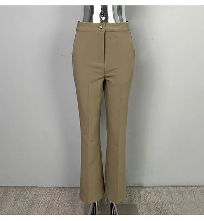 WOMENGAGA Fashion Sexy Pants Korea Slim High Waist Sexy Slightly Slim Casual Pants For Women Elegant And Mature Women D45B