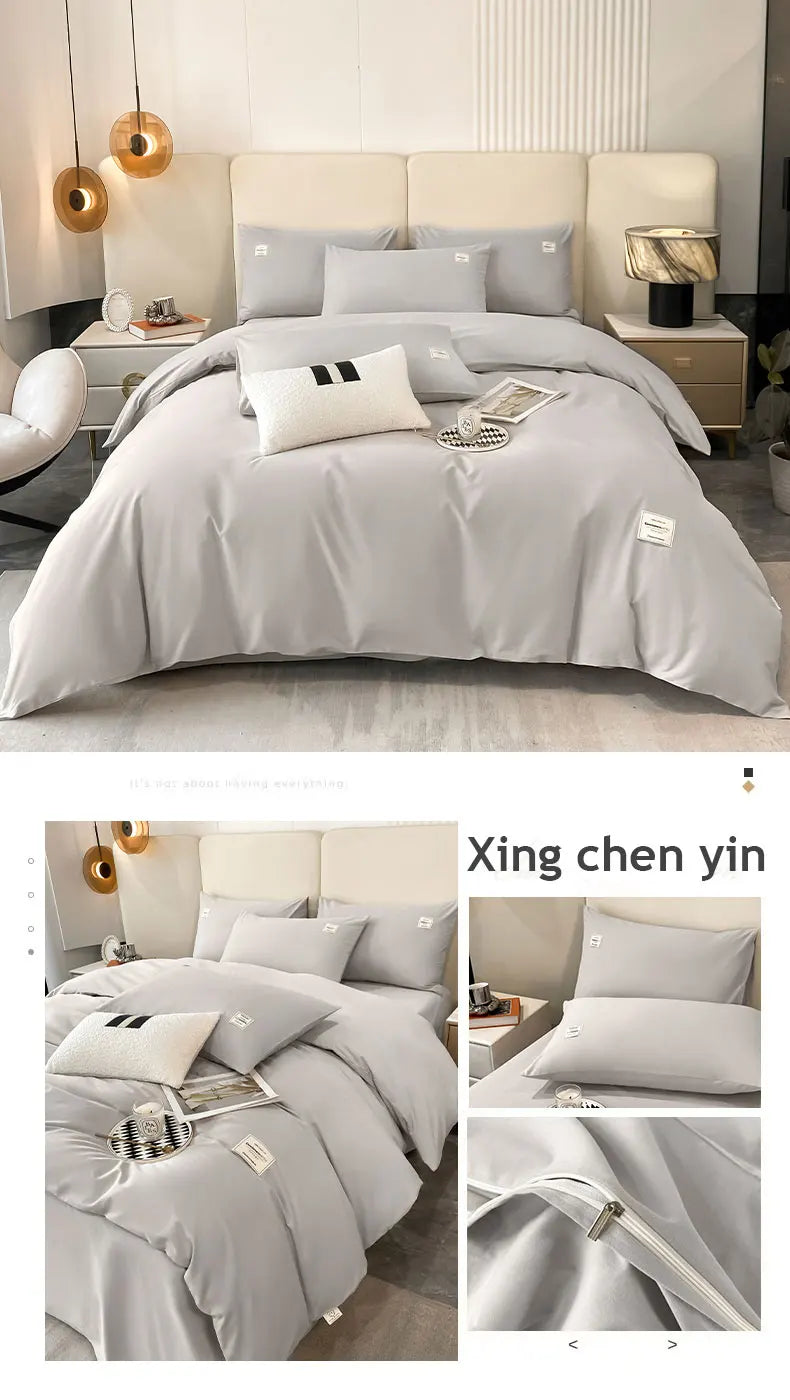 100% Quality Cotton Duvet Cover Solid Color Duvet Cover Extra King Set Soft Comfortable Bedding PillowCases Purchased Separately