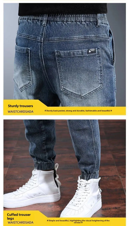 Autumn Winter Korean Fashion Stylish Pants Designer Clothes Luxury Men's Skinny Jeans Casual Slim Fit Pencil Boyfriend Jeans