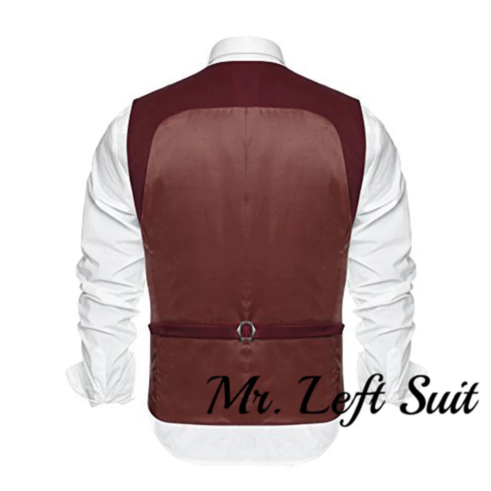 Men's Suit Vest Slim Fit Double Breasted Dress Vest Casual Business Formal Waistcoat