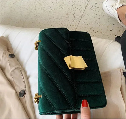 Luxury Women Handbag High Quality Velvet Mini Small Shoulder Bag Party Evening Clutch Fashion Flap Crossbody Tote Female Packag